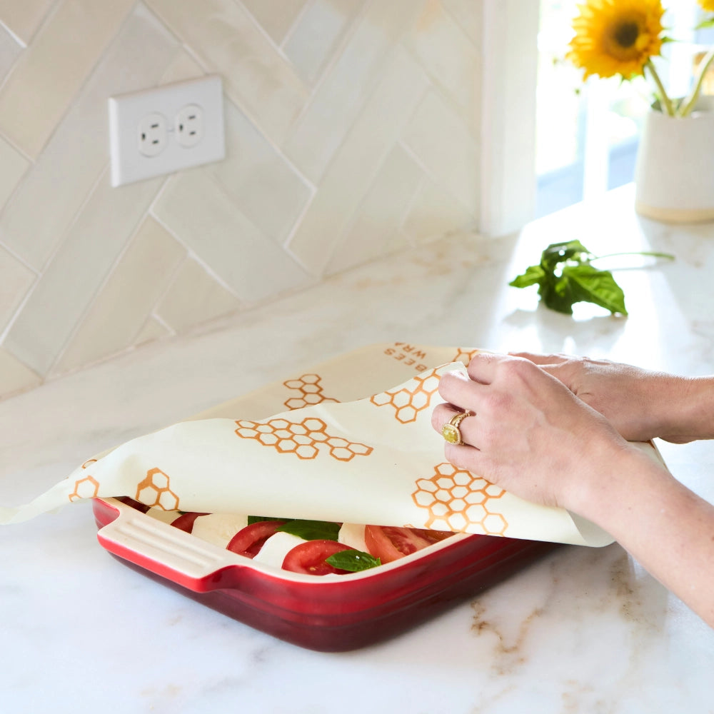 Reusable Beeswax Food Wraps (3 pack - Honeycomb)