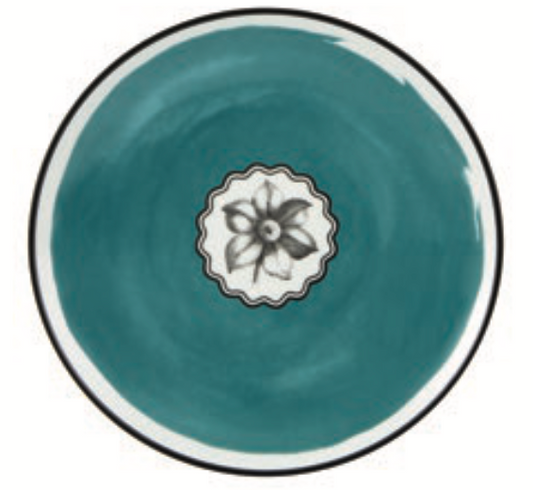 Salad / Dessert Plate Peacock: Set of 4