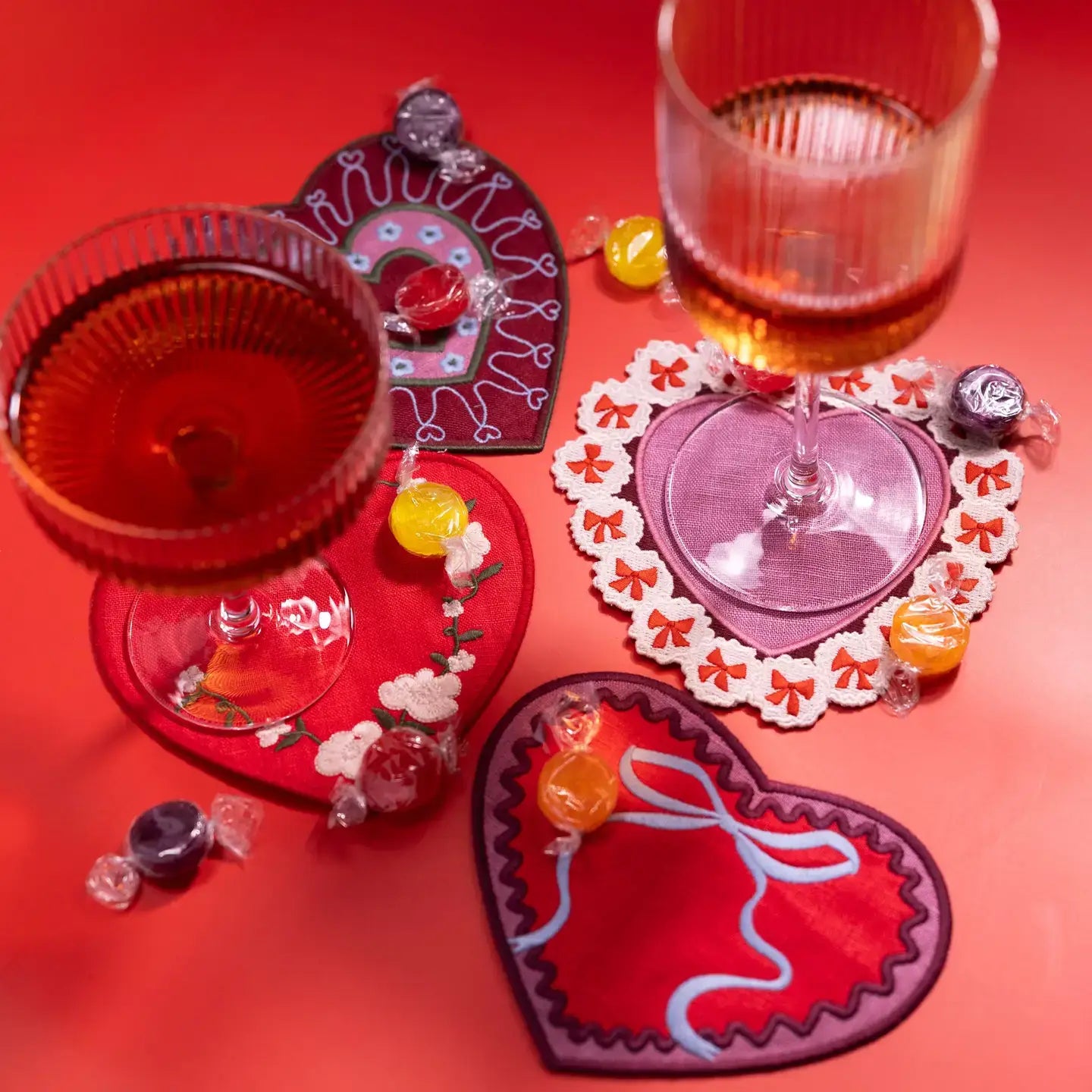 Sweetheart Cocktail Napkins, Set of 4