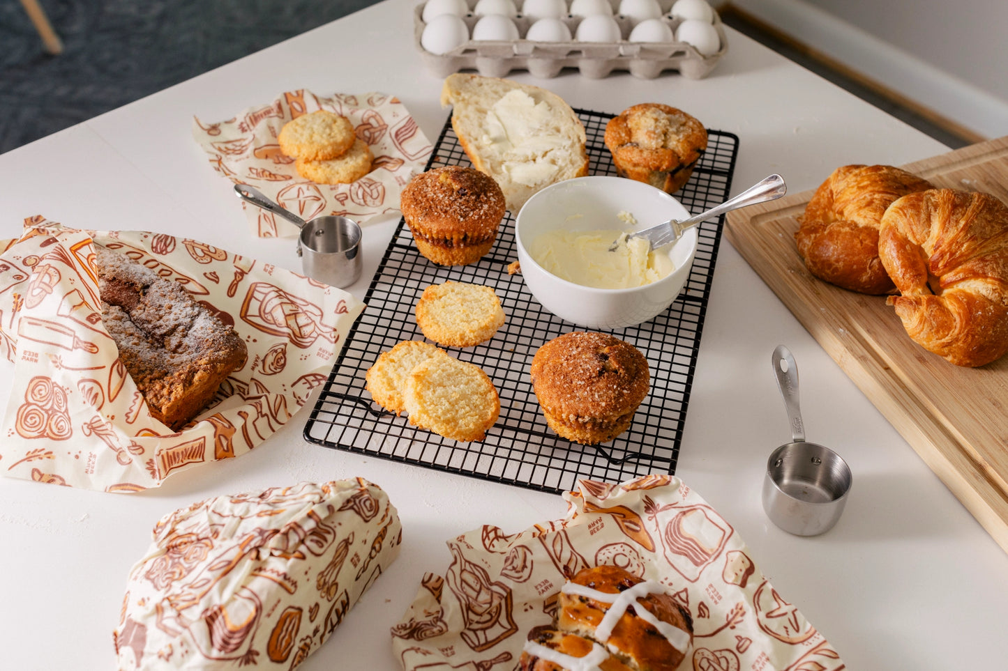 Reusable Beeswax Food Wraps (1 Roll - Bakery Lane)