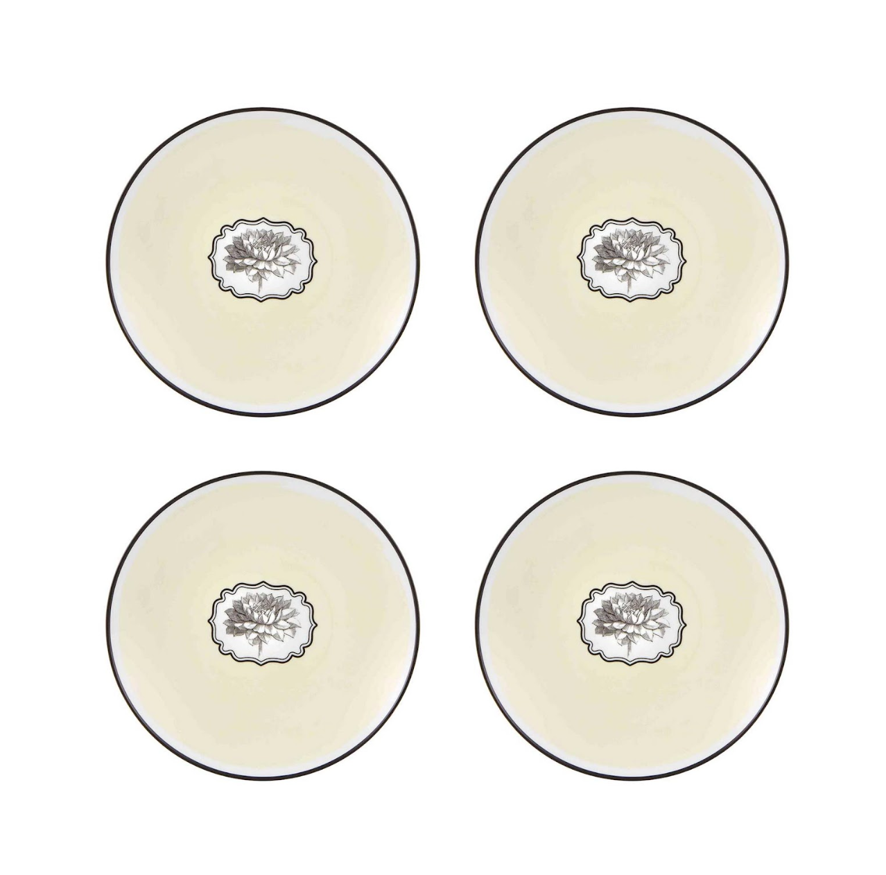 Salad / Dessert Plate Yellow, Set of 4