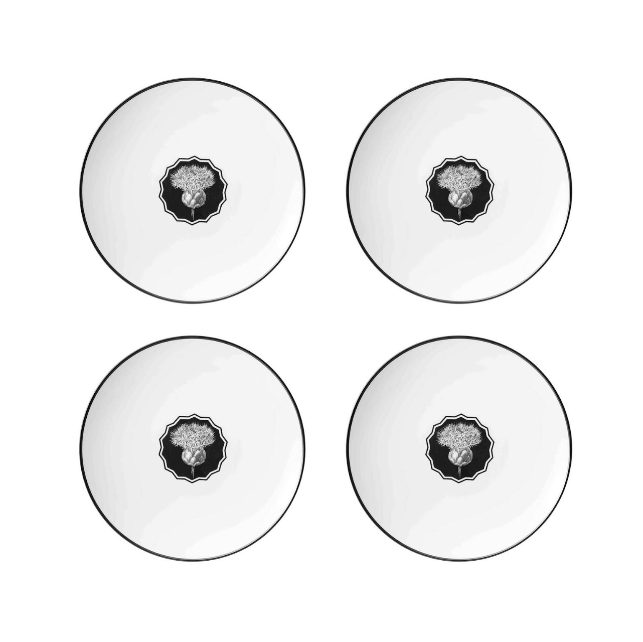 Salad / Dessert Plate White, Set of 4
