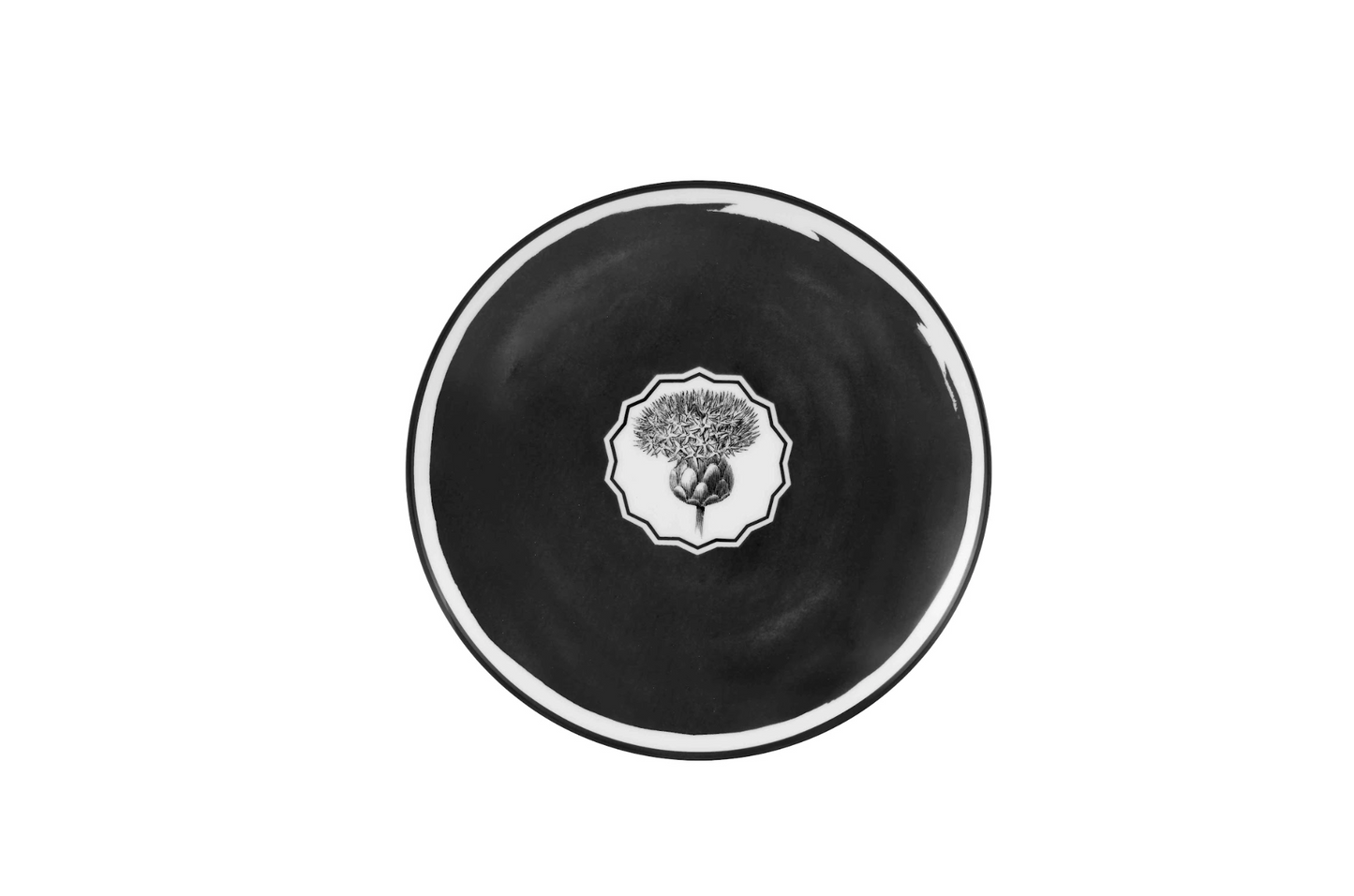 Salad / Dessert Plate Black, Set of 4
