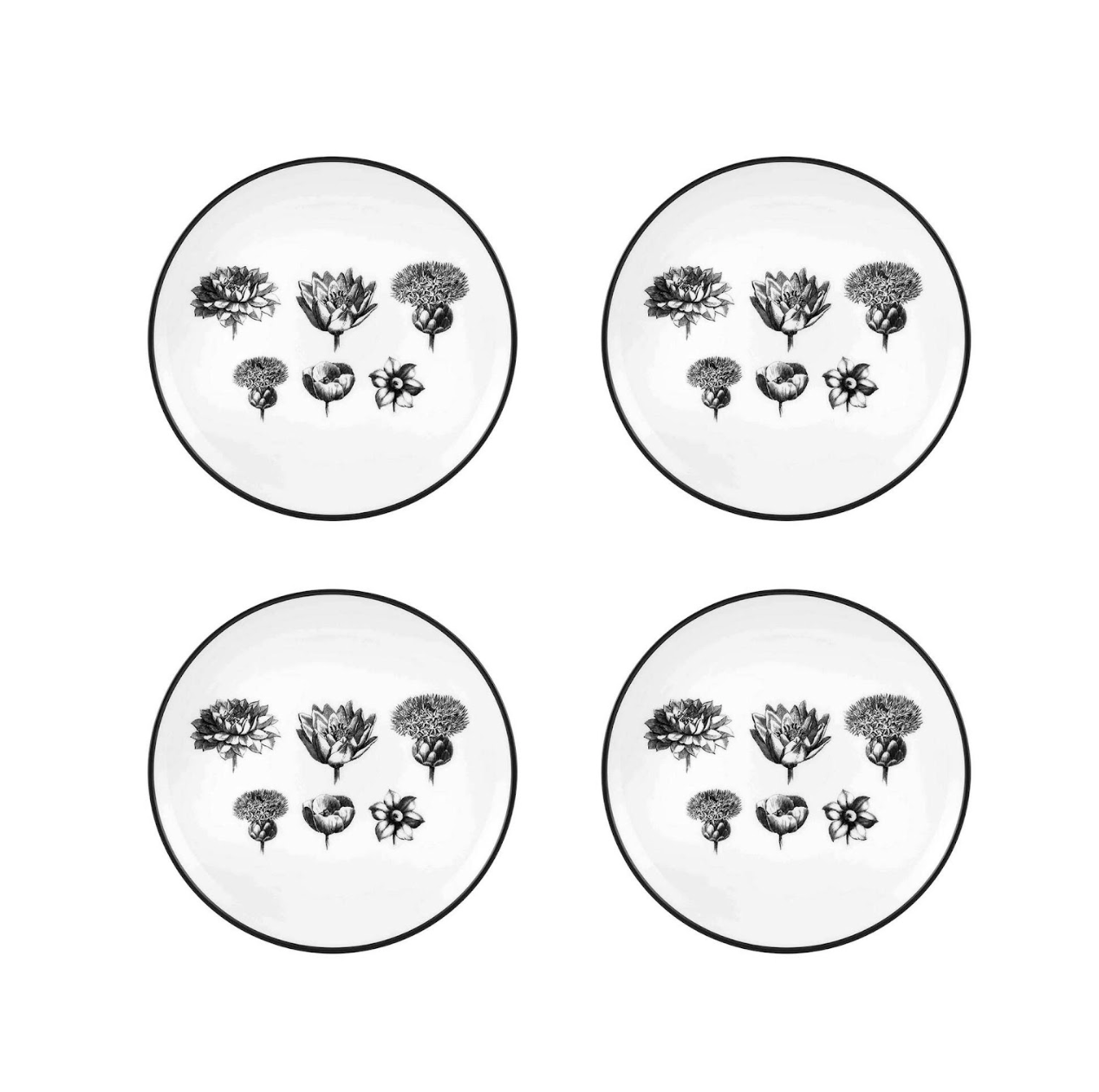 Herbarie Bread and Butter Plates, Set of 4