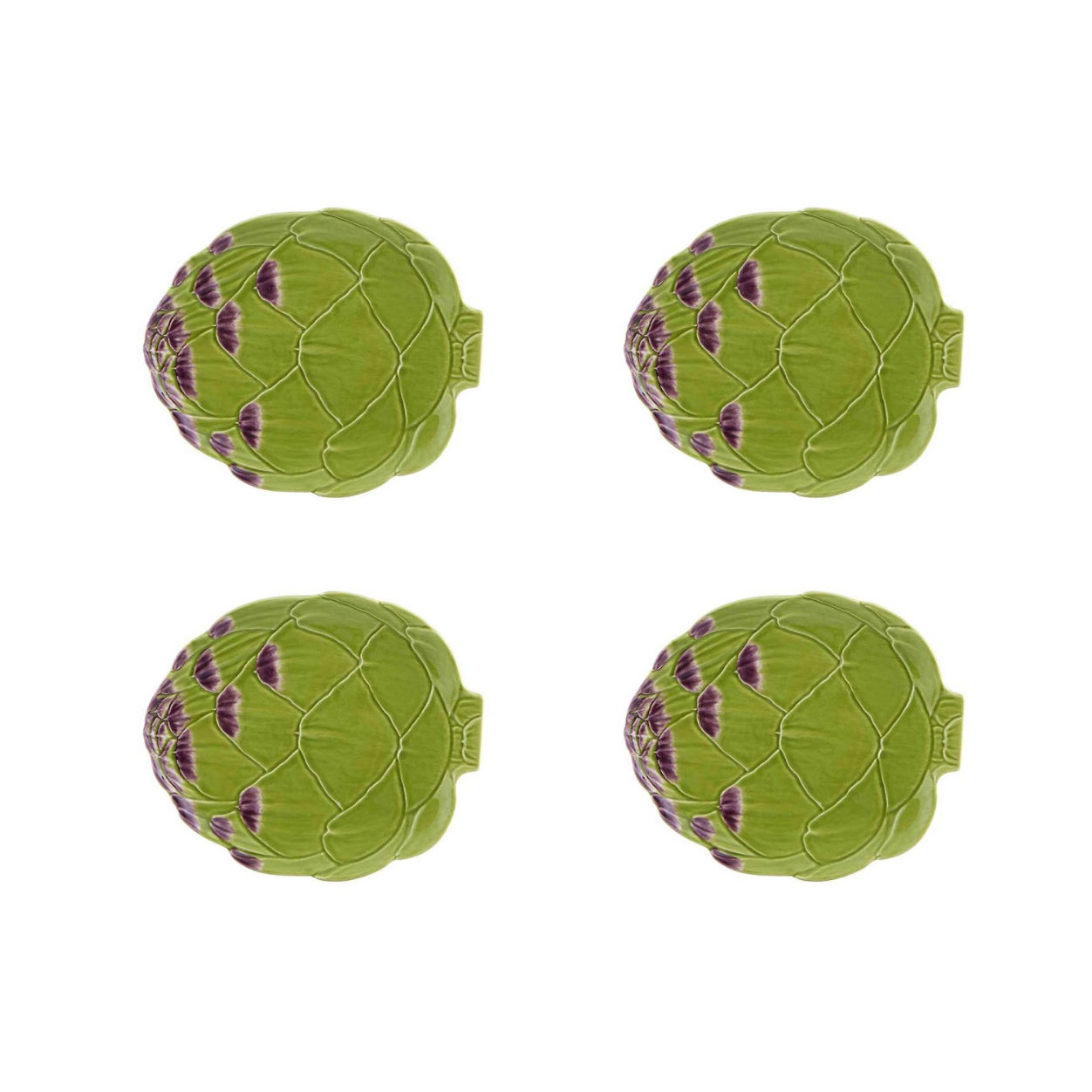 Artichoke Green Salad / Dessert Plate, Set of 4
