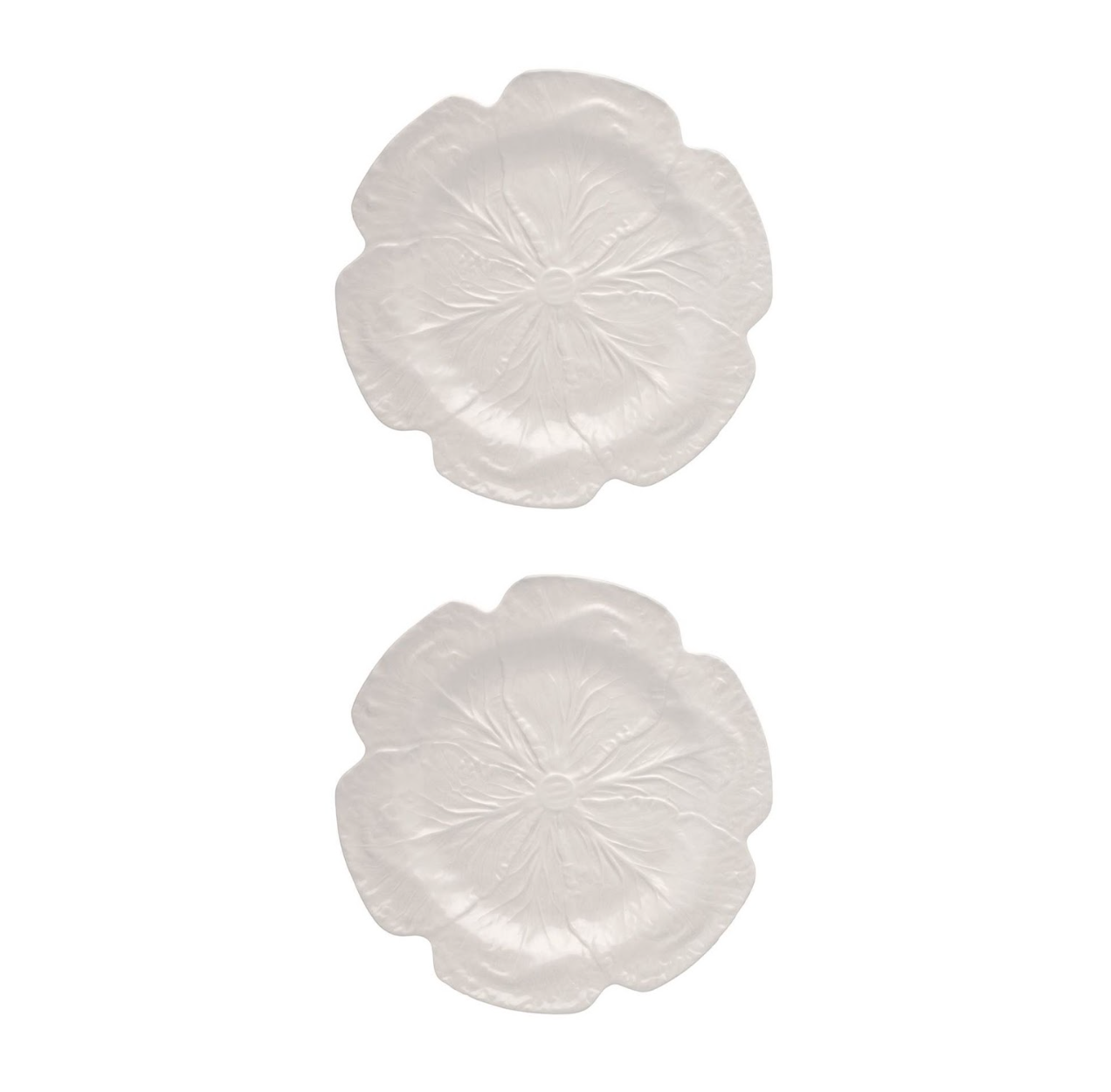 Bordallo Pinheiro Cabbage Charger Plate Beige, Set of 2