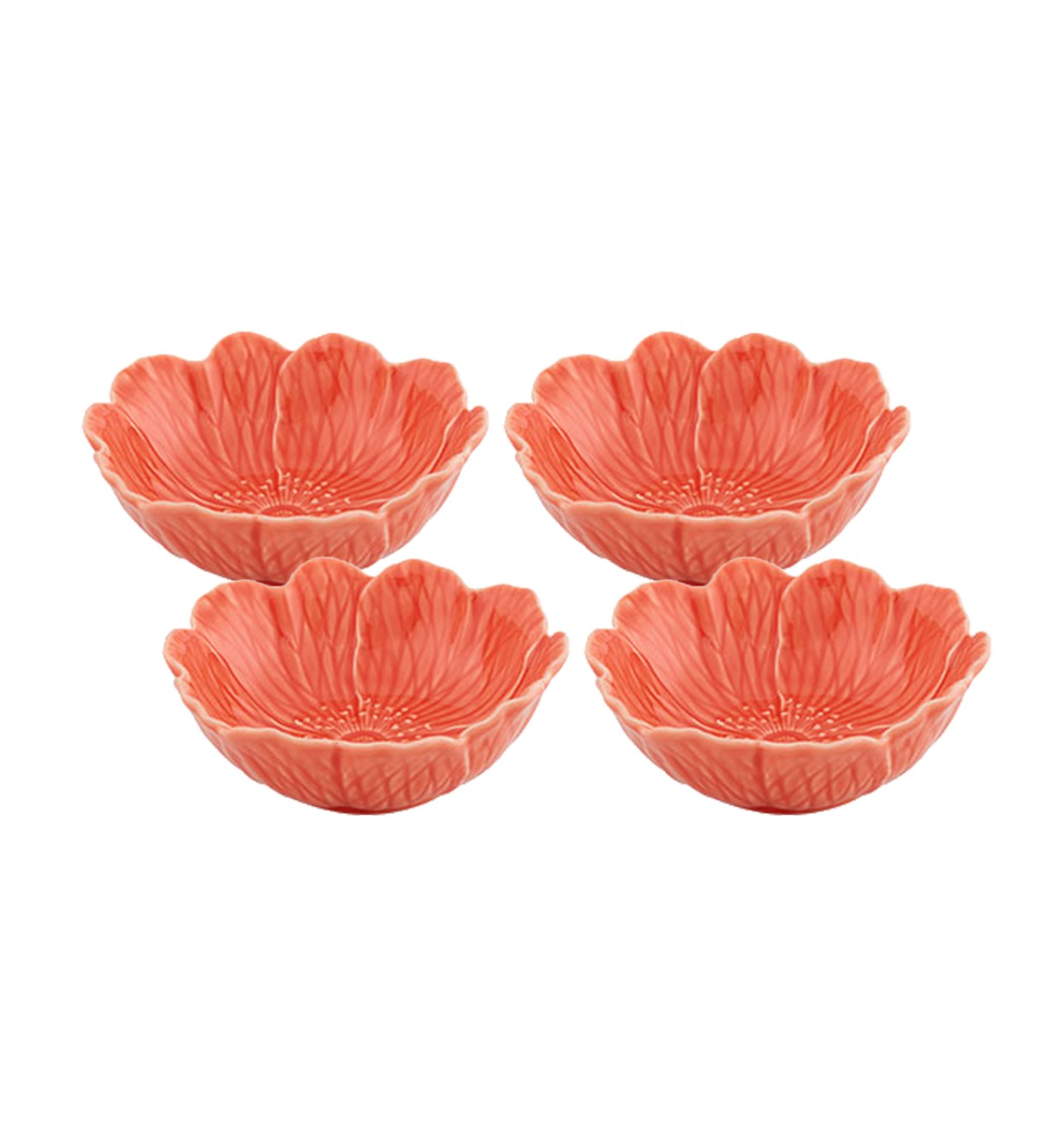 Flora Salmon Large Bowl, set of 4