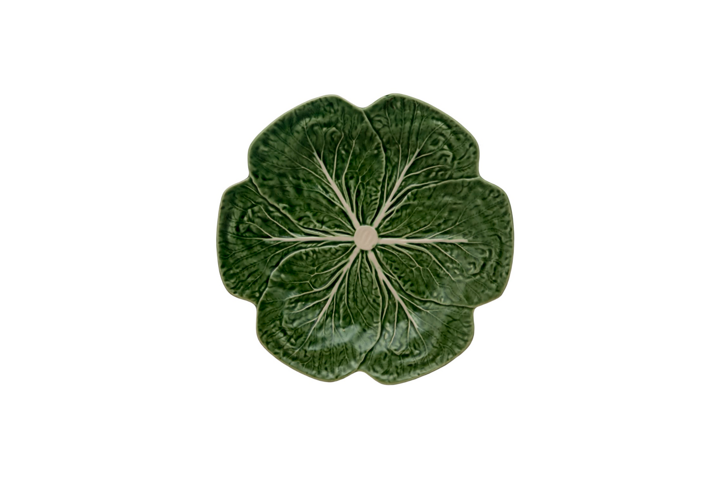 Bordallo Pinheiro Cabbage Dinner Plate Green, Set of 4