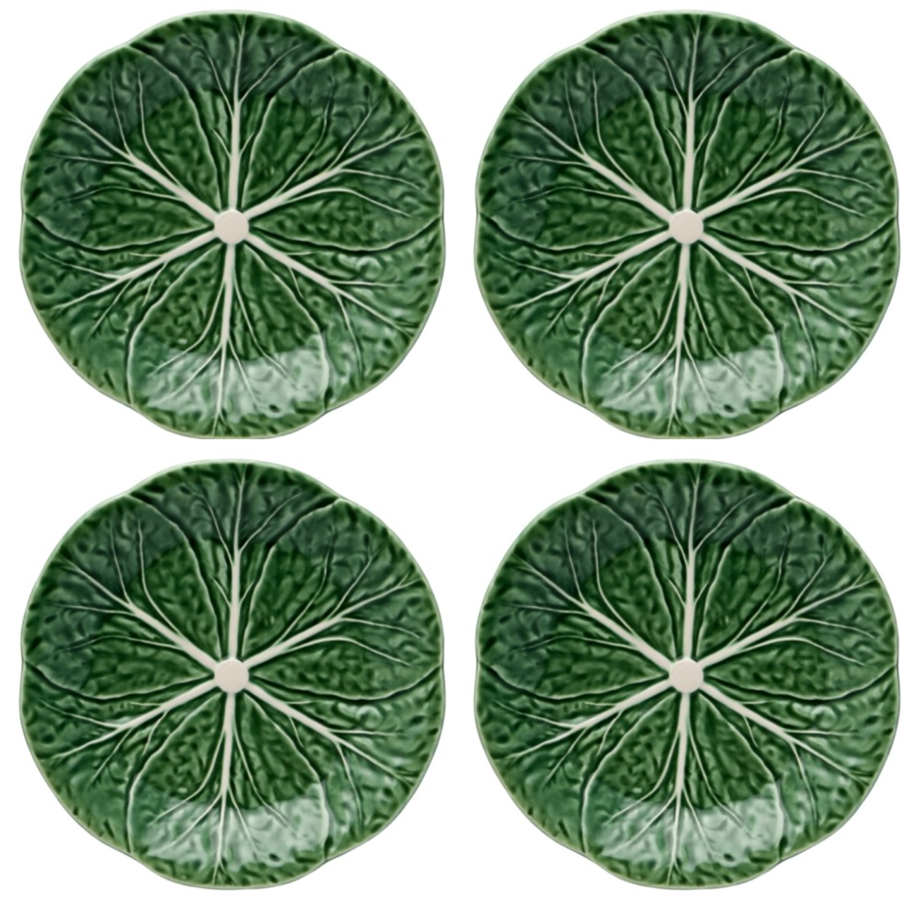 Bordallo Pinheiro Cabbage Salad Plate, Set of 4