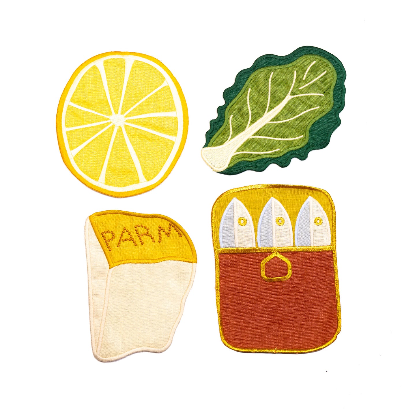 Caesar Salad Cocktail Napkins, Set of 4