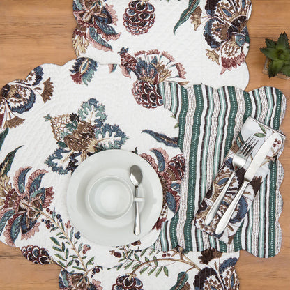 Floral Quilted Reversible Placemat, Set of 6