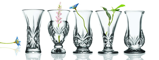 Crystal Small Bud Vases (Set of 5)