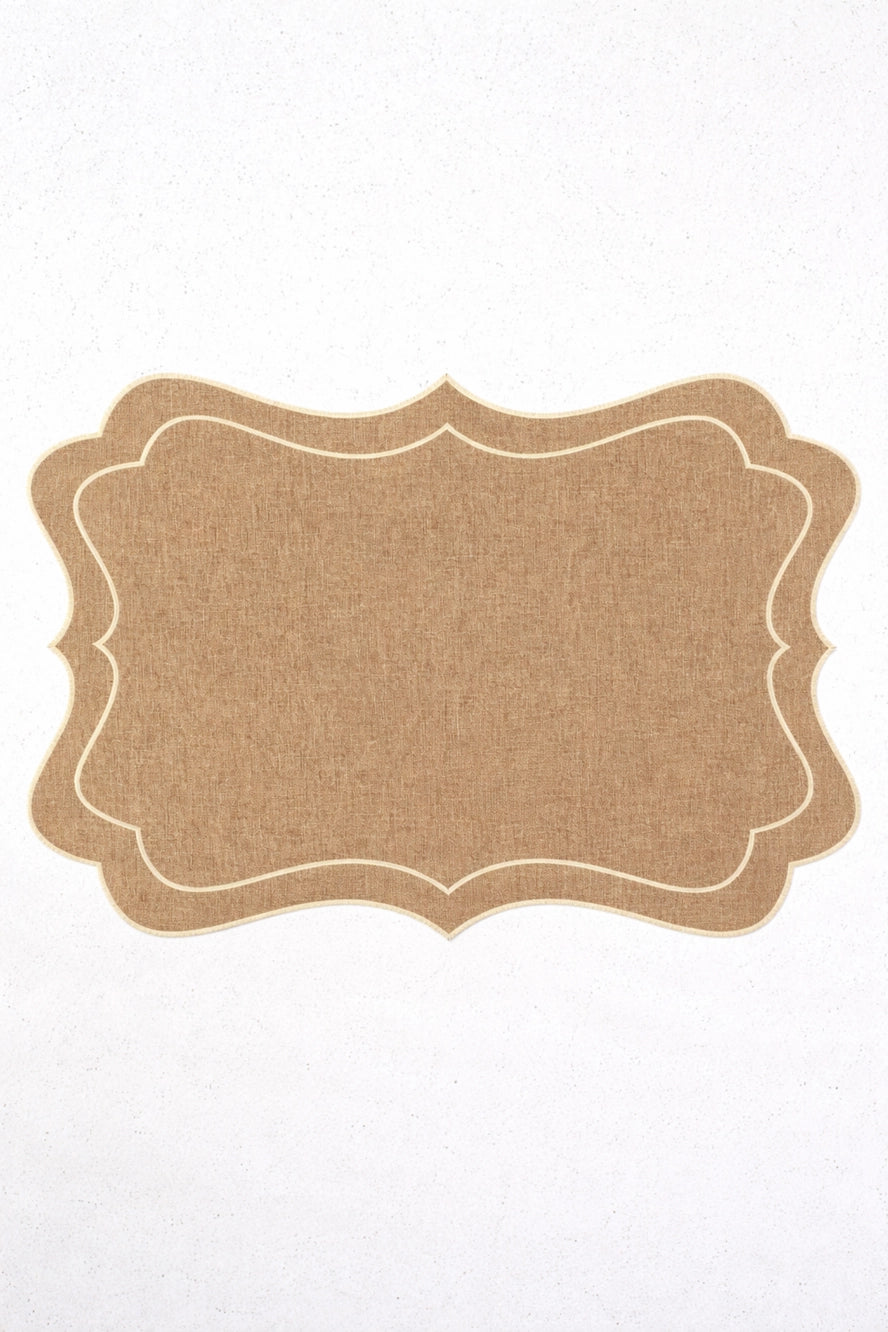 Scalloped Rectangular Reversible Placemats (Set of 4)
