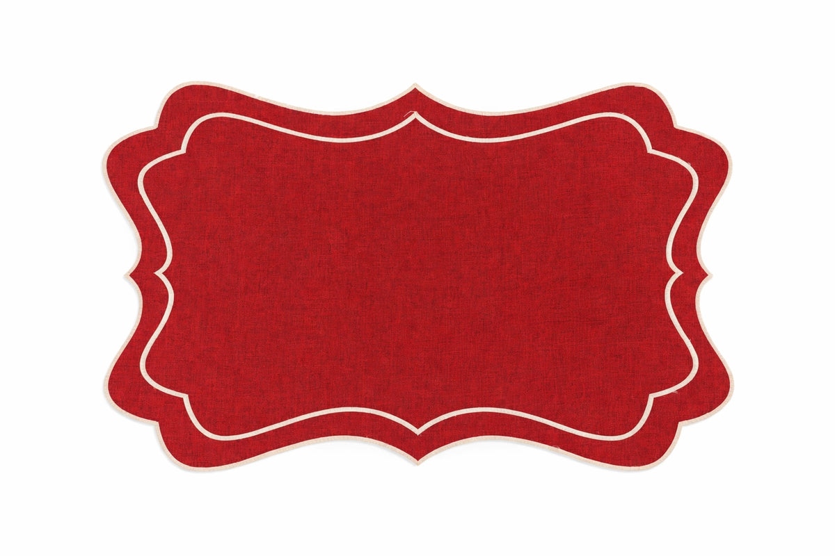 Scalloped Rectangular Reversible Placemats (Set of 4)
