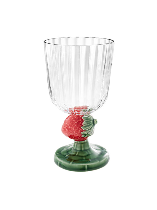 Strawberries Stem Goblet, Set of 2