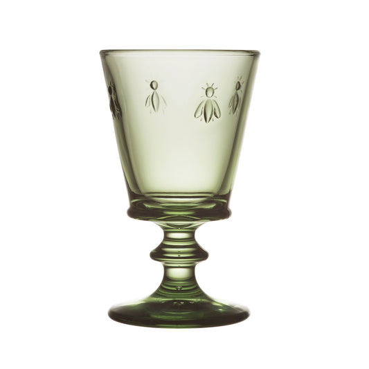 Bee Wine Glasses Olive, Set of 6