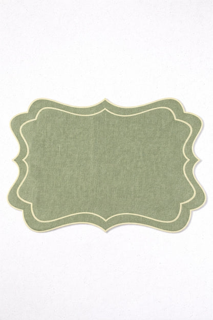 Scalloped Rectangular Reversible Placemats (Set of 4)