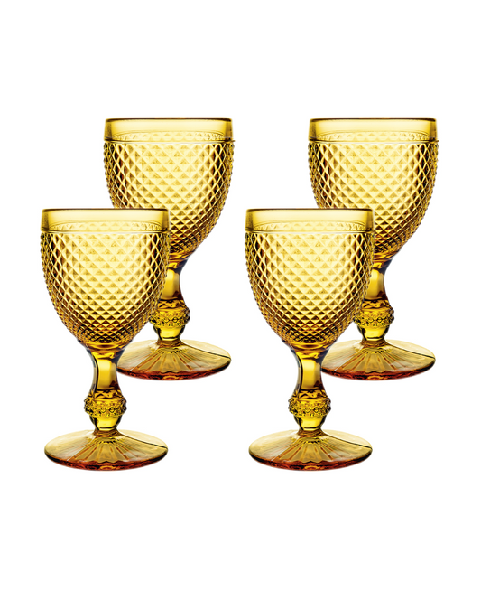 Bicos Goblet Amber, Set of 4