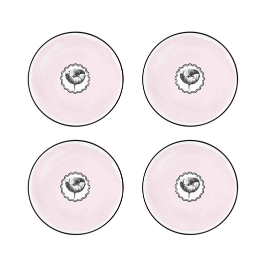 Salad / Dessert Plate Pink, Set of 4