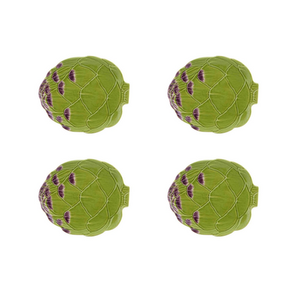 Artichoke Green Salad / Dessert Plate, Set of 4
