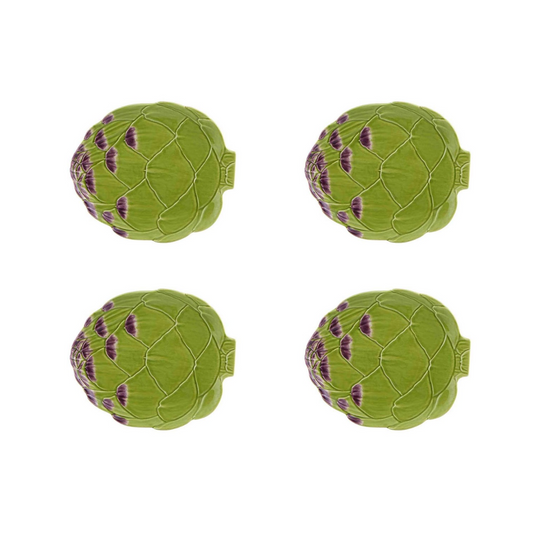 Artichoke Green Salad / Dessert Plate, Set of 4