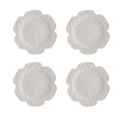 Bordallo Pinheiro Cabbage Dinner Plate Beige, Set of 4