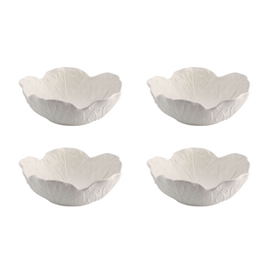 Bordallo Pinheiro Cabbage Soup Bowl Beige, Set of 4