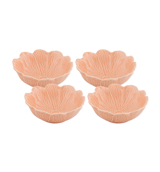 Flora Pink Large Bowl, set of 4