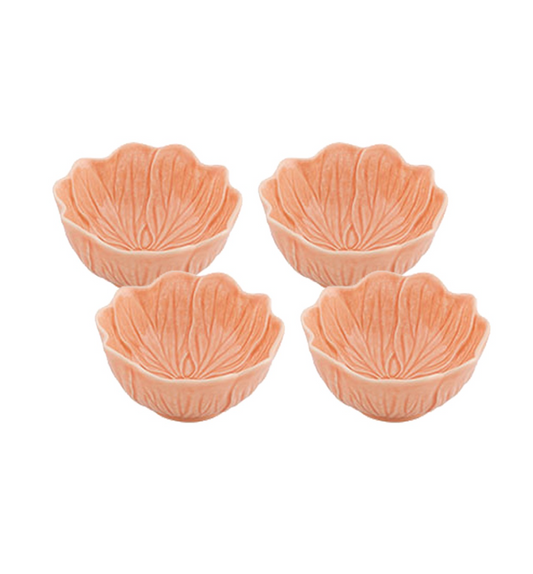 Flora Pink Small Bowl, set of 4