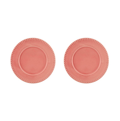 Fantasy Pink Charger Plates, Set of 2