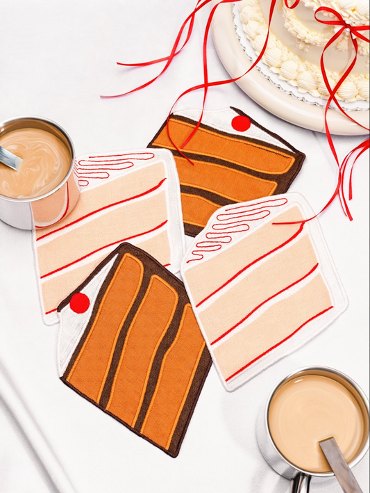 Cake Cocktail Napkins, Set of 4