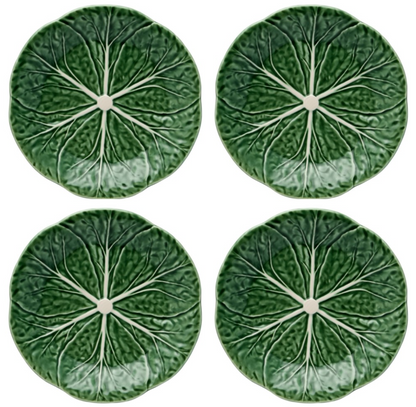 Bordallo Pinheiro Cabbage Salad Plate, Set of 4