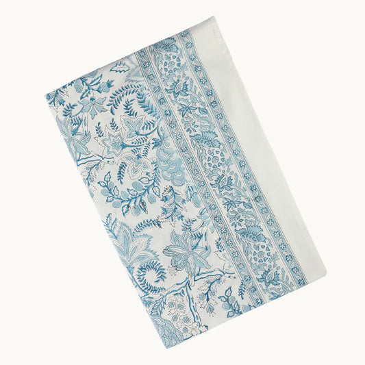 White and Blue Florals Tablecloths