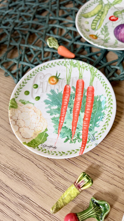 Vegetable Garden Bread and Butter Plates, Set of 4