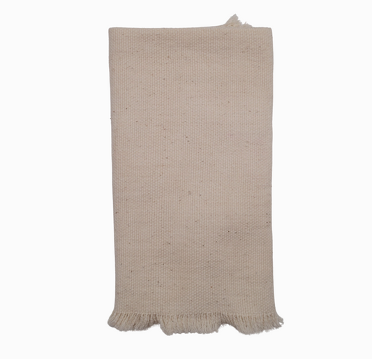 Natural Hand Woven Cotton Napkins, Set of 2