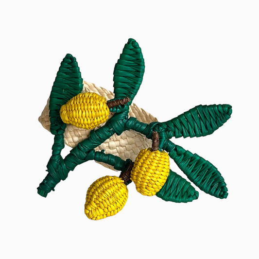 Lemon Branch Napkin Ring, Set of 4