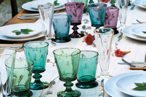 Bee Wine Glasses, Set of 4 Assorted