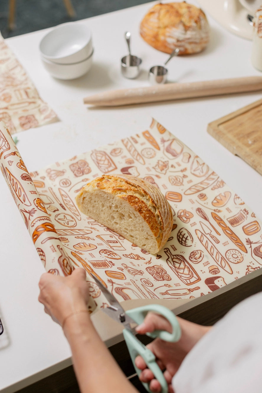 Reusable Beeswax Food Wraps (1 Roll - Bakery Lane)