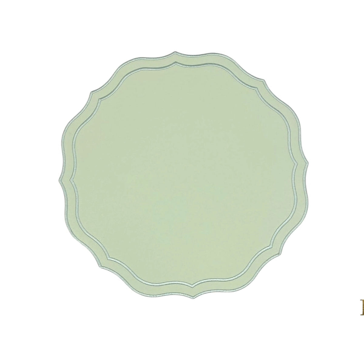French Scalloped Faux Leather Placemats (Set of 4)